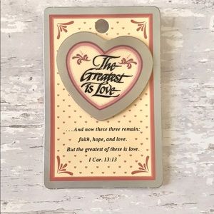 The Greatest Love Heart Pin Faith Christian Bible Jesus NEW